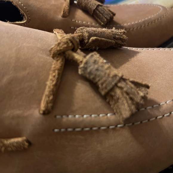 NWOB Allen Edmonds Nubuck Suede Tassel Loafers for Men Brown 9.5M - Picture 10 of 13